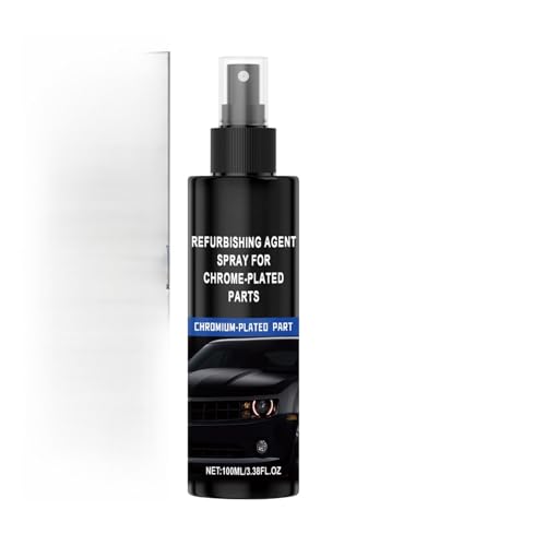 Chromteile Renovierungsspray | Fahrzeug-Chromteile Renovierungsmittel Spray - 100ml Renovierungsflüssigkeit Glanzerneuerung Spray für LKW Taxi Limousine Camper Minivan Chromteile Renovierungsspray | Fahrzeug-Chromteile Renovierungsmittel Spray - 100ml Renovierungsflüssigkeit Glanzerneuerung Spray für LKW Taxi Limousine Camper Minivan