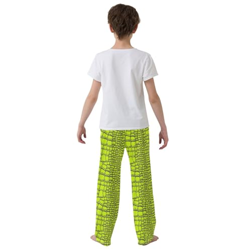 Lime Crocodile Animal Skin Boys Track Pants Toddler Casual Pants Sweatpants Kids Athletic Pants 6-8 Years3