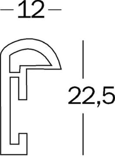 walther design Bilderrahmen silber 50 x 100 cm Galeria Kunststoffrahmen KS500H – Ansicht 3