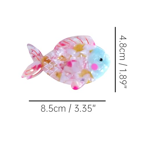 Clip Sugar Cute Fish Hair Clip,Acetate Claw Clips,Hair Clips For Women,Pink thumb #1