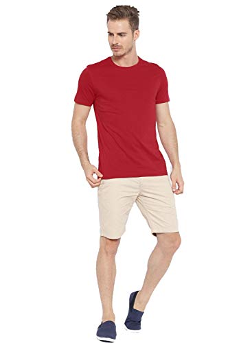 Image of ADRO Men's Cotton Solid Regular Fit T-Shirt