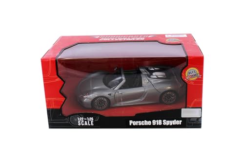 Modelo coche deportivo 918 Spyder escala 1:24 gris miniatura 3