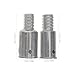 DOITOOL 2 Sets Metal Threaded Handle Tip - Metal Screw On Extension Rod Connector Mop Extension Pole Adapter Replacement Fits 22mm/25mm Pole