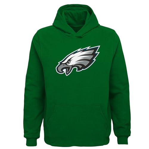 Outerstuff NFL Youth Boys (8-20) Primary Logo Team Color Fleece Hoodie Philadelphia Eagles Kelly Green Large(14-16)