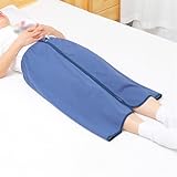 SXTYYH Anti-Rutsch Inkontinenz Bettunterlage, Reine Baumwolle Inkontinenzunterlage Waschbar Wasserdicht 3 Lagen Auslaufsicher Matratzenschoner for Erwachsene(XL,Blue-Zip)