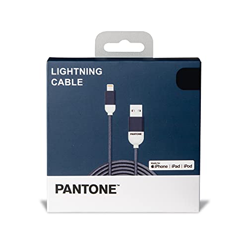 Pantone PTLCS0015N Lightning Cable, 2.4A, 1M Length, Navy - Image 4
