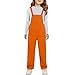 Teen Girls Cotton Overalls Straight Leg Jumpsuit Fashion Loose Fit Kid Boys Pockets Casual Solid (Orange, 5-6 Years)