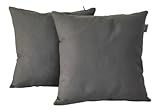 DiseLio | Pack 2 Fundas de Cojín 45 x 45 cm Color Gris Medio Liso Loneta Algodón y Poliéster - Hechas en España. Decoración Textil Sostenible para Sofá, Cama y Otras Estancias. (LON Gris Medio 45x45)