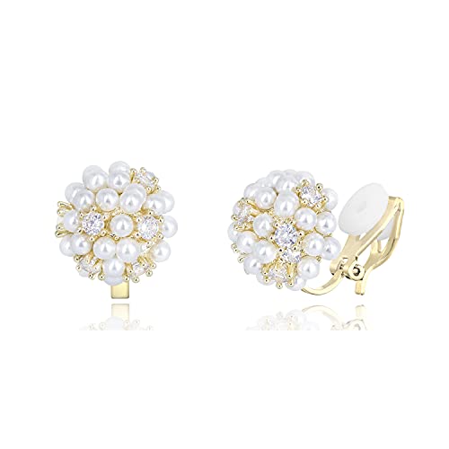 Monet Pearl Cluster Clip-Ons