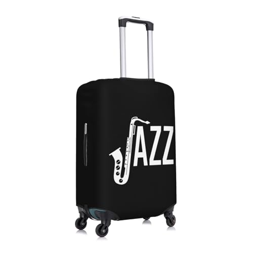Jazz Saxophone Music Luggage Cover Elastic Washable Luggage Cover Scratch Resistant Travel4
