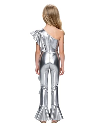 Mono largo de niña plata para graduación y fiestas elegantes de 11 a 12 años 2