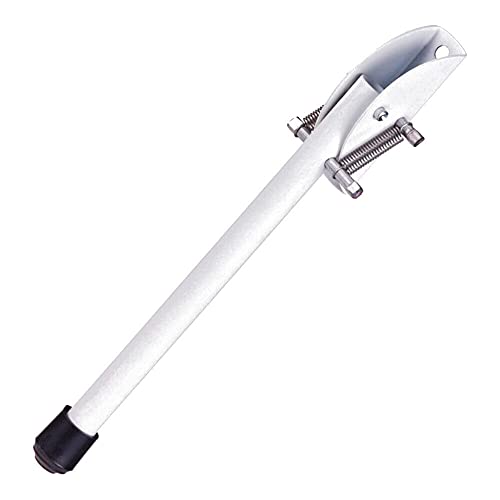 20 cm / 8 in White Kick Down Door Stop - Keep The Door Stay Open for Garage Gate Home Office Metal Door Stopper with Rubber Bumper