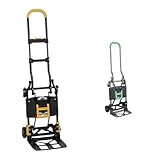 COSCO 12225YGB1E 300 lb 2-in-1 Folding Hand Truck and 12222PBG1E 300 lb Shifter Folding Hand Truck Cart Bundle