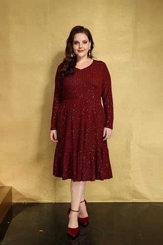 Image of RITERA Plus Size Dresses for Curvy Women Summer Spring Womens Dress V Neck Short Sleeve Casual Dress with Pockets XL-5XL