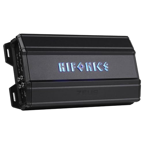 Hifonics Zeus Delta 1,350 Watt Compact 4 Channel Nickel Plated Mobile Car Audio Amplifier with Auto Turn On Feature, ZD-1350.4D, Black