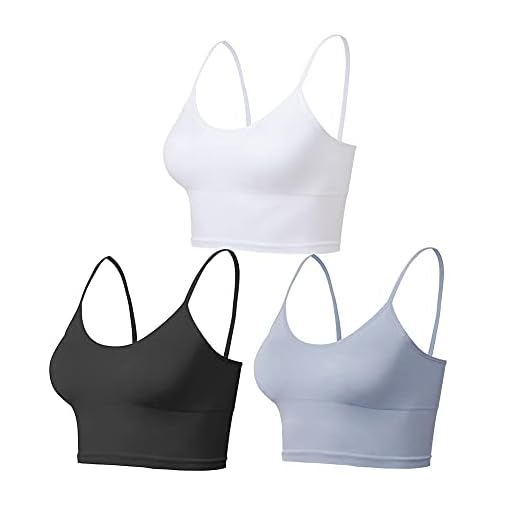 Lemef Reggiseni Sportivi Yoga per Allenamento Crop Top per Donne con Cuscinetti Rimovibili, Nero* bianco* grigio, S