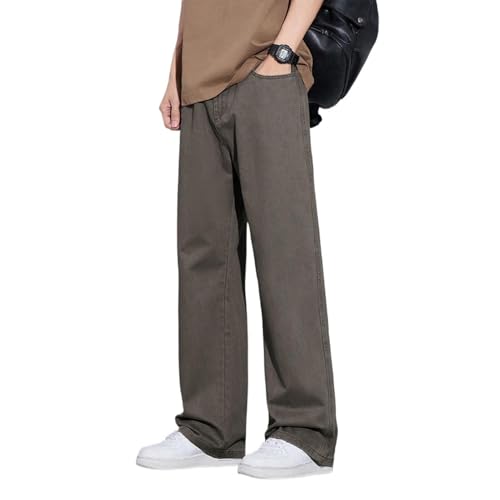 Men's Spring Straight Loose Wide Leg Trendy Floor Length Casual Pants