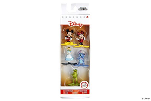 Jazwares98668 Nano MetalfiGS Disney Pixar Confezione da 5 Personaggi (Topolino Minnie Alice Kermit Stitch)