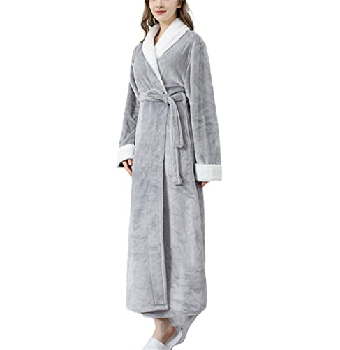 Peignoir long en fourrure thermique grande taille chaud hiver pour femme