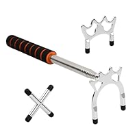 Granvoo Billard Queue Stick Brücke Halter, mit 3 Stück Abnehmbarem Brücken Kopf (Hoher + niedriger + Kreuz), Versenkbare Billard Queue 33~150cm, für Billardtisch, Snooker, Spiel, Wettkampf