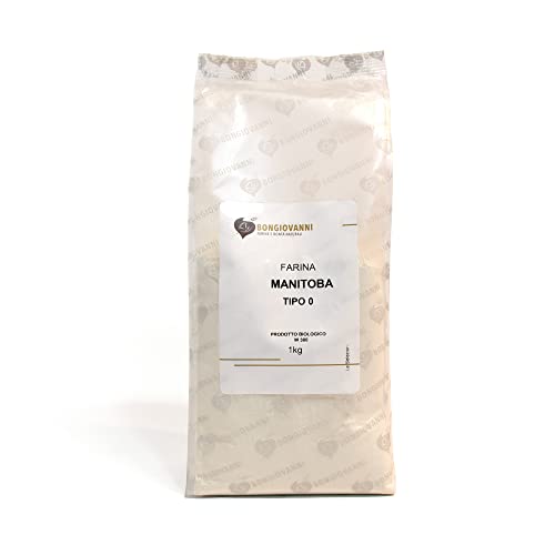 BONGIOVANNI FARINE E BONTA' NATURALI Farina Manitoba Tipo 0 BIO, per pasticceria lievitata - Formato da 1Kg