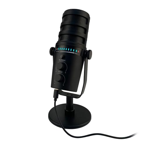 Micrófono dinámico USB versátil para producción de música y software de grabación digital