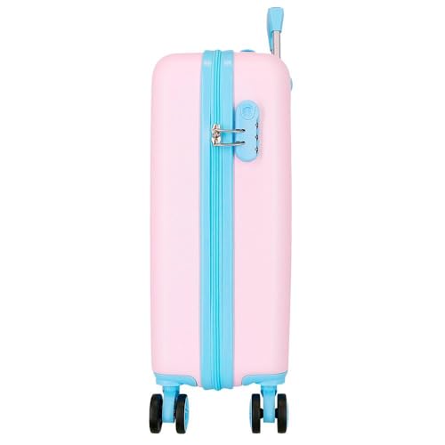 Valise cabine Roll Road Happy Pets 55cm en ABS rigide multicolore