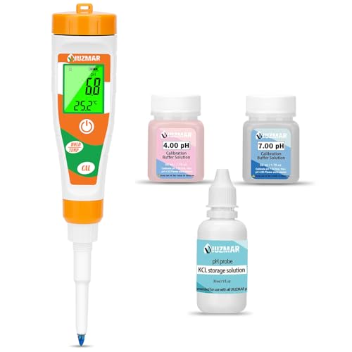 pH Meter for Food, pH Pen Tester Bread Yeast, Digital pH Temp Meter for Sourdough Starter, Backlit Food pH Tester for Sushi, Fermentation Food, Canning Food, Cheese, Meat, Semi-Solid Samples