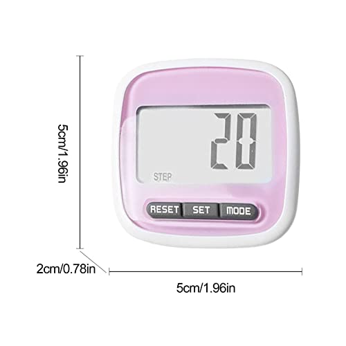 Youge 3D Tri-Axis Pedometer - Simple Step Counter With Large Dispaly & Clip, Accurate Step Counter, Easy Pedometer For Walking, Pocket Pedometer, Pink #TOP1