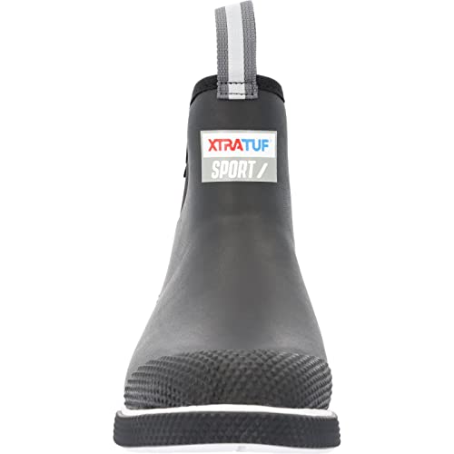 Image of XTRATUF 6 inch Men's Ankle Deck Boot Sport - 30% Lighter, 100% Waterproof Rubber Fishing Footwear - Non-Marking, Slip-Resistant Outsole - Moisture-Wicking Liner
