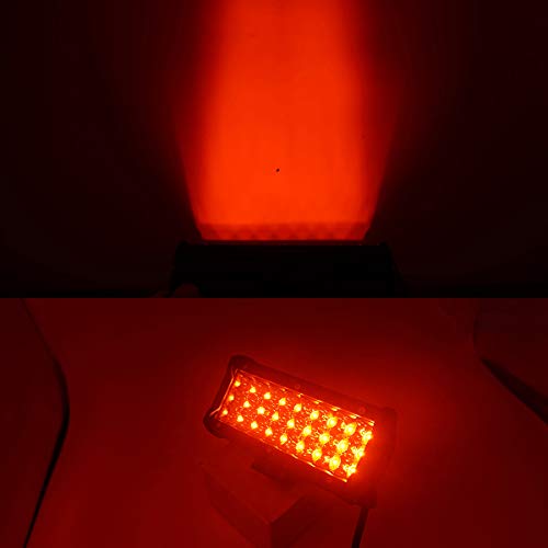 Auxmotec Red Led Off-Road Light Bar 36W 7-Inch Spot Driving Work Lights Pods Waterproof Fog Lamps For Off-Road Truck Car Atv Utv Suv Truck Tractor Boat Fishing Hunting 12V 24V 2Pcs #TOP4