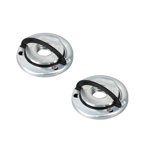 M14 Angle Grinder Quick Clamping Locking Retaining Flange Nut | 2Pcs Retaining Flange Lock Nuts Replacement Parts, Fits Most M14 Thread Angle Grinders for Cutting & Grinding Discs