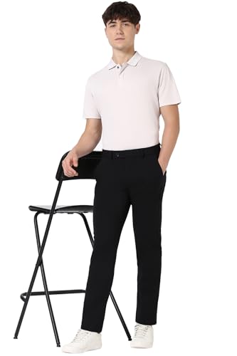 Image of Peter England Men's Mid Rise Slim Work Utility Pants