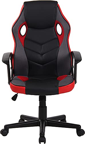 Sedia Da Ufficio Ergonomica Con Ruote Glendale I Poltrona Gamer Multicolore Con Fodera In Similpelle I Regolabile E Con Schienale Alto, Colore:nero/rosso - Sedia gaming - Immagine 4