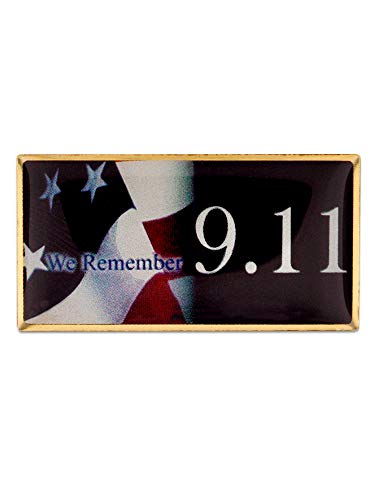 PinMart's 9/11 September 11th Patriotic Twin Towers Lapel Pin – 9/11 Memorabilia and Pentagon Remembrance – Commemorative Enamel Pins for Veterans, Events, Backpacks, Hats - Single or Bulk Packs