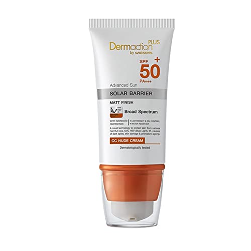 Dermaction Plus Advanced Sun Solar Barrier Matt Finish CC Nude Cream SPF50
