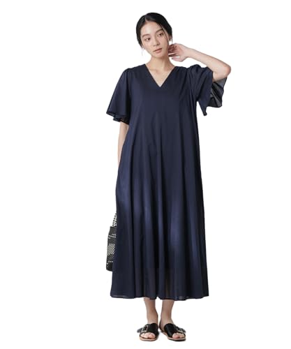 [ナノ・ユニバース] made in india コットン フレア ワンピース レディース S 120 ネイビー 669-5119303