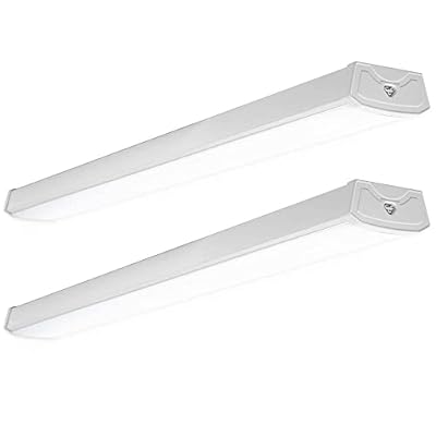 Sunco Lighting 2 Pack LED Wraparound Light Fixture 4FT, Garage Ceiling Lights, Linkable 40W=300W, 3500 LM, 5000K Daylight, Hardwired, Surface Mount, Workshop Utility Light ETL Energy Star