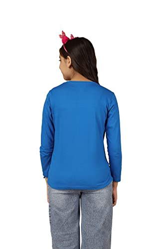 Image of KYDA KIDS 100% Cotton Girls Full Sleeve Printed T-Shirt,Regular fit Round Neck Tops (Pack of 3)