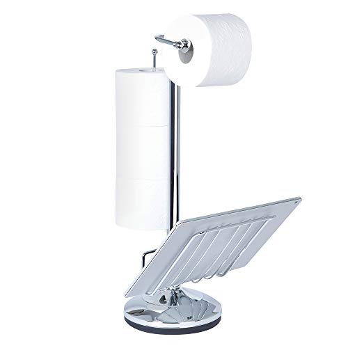 Better Living Products Toilet Caddy, Toilet Paper Storage, Bathroom Organizer, Chrome, 7.5