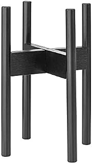 Rubberneck Bamboo Plant Stand - Adjustable to Fit 22-30 cm Pots Holder Flower Support for Indoor and Outdoor, Black