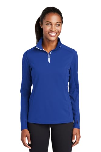 SPORT-TEK Women's Sport-Wick Textured Quarter Zip Pullover
