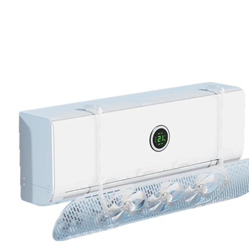 エアコン風よけカバー エアコンかぜよけカバー 家庭用 クーラー 風よけ 直撃風防止 ファン3つ付き 省電 風向き上下180°調整 壁掛けエアコン風除け 伸縮自在 冷房暖房通用 取り付け簡単