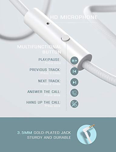 image for PeohZarr On-Ear Headphones with Microphone, Lightweight Folding Stereo