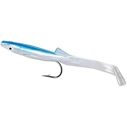 Cebo Para Pescar Anguilas Fish 6pcs/Set Suaves Mar Anguila Señuelos 80mm/2.4g Falso Cebo de Pesca Paddle Tail Lanzón Artificiales Señuelos BLU