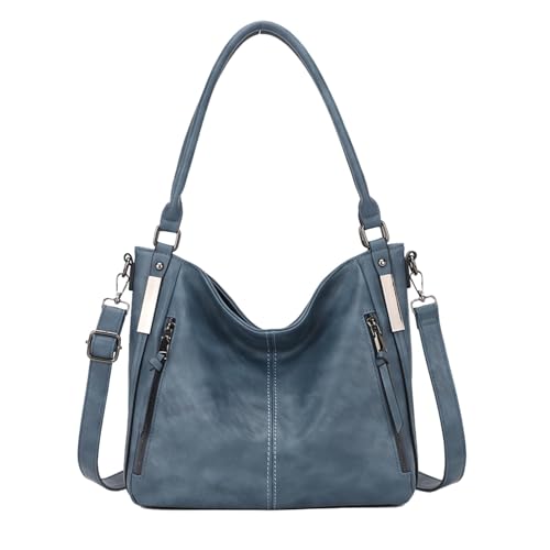 Purses for Women Shoulder Handbags Hobo Bags Tote Bag A-blue