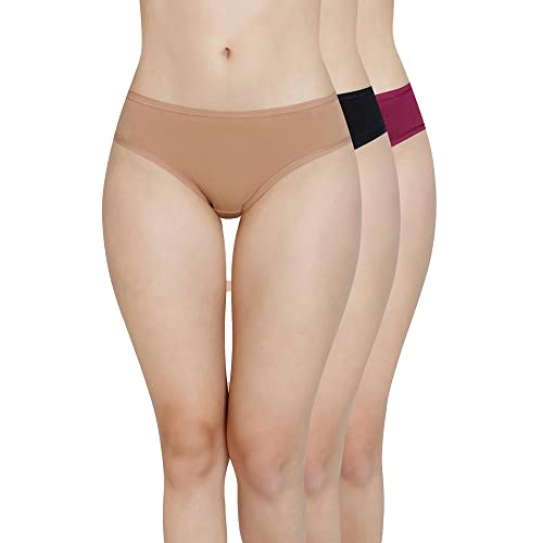 Image of Amante Solid Low Rise Cotton Bikini Panty Pack(Pack of 3)