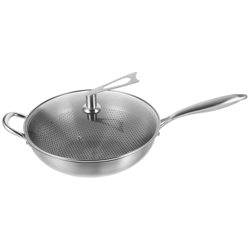 Wok de acero inoxidable con tapa 32 cm