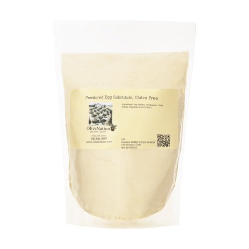 OliveNation Powdered Egg Substitute, Gluten Free - Shelf Stable All-Natural Plant-Based Egg Alternative for Baking, Cooking, Gluten Free, Soy Free Dry Powdered Pea Protein, Allergen Friendly (32.00oz)