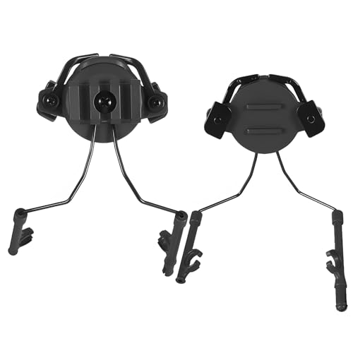 Adaptadores de riel de casco con soporte giratorio de 360° y ajuste universal de orejeras 3
